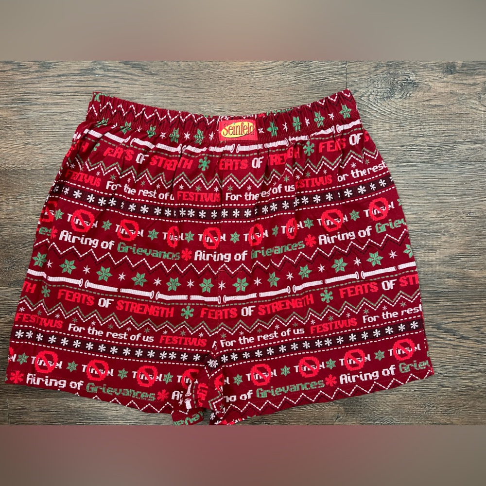 Size medium Seinfeld Season of Festivus boxers.  No tinsel. Airing of grievances
